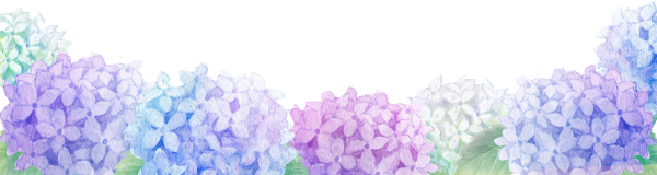 紫陽花フッター装飾